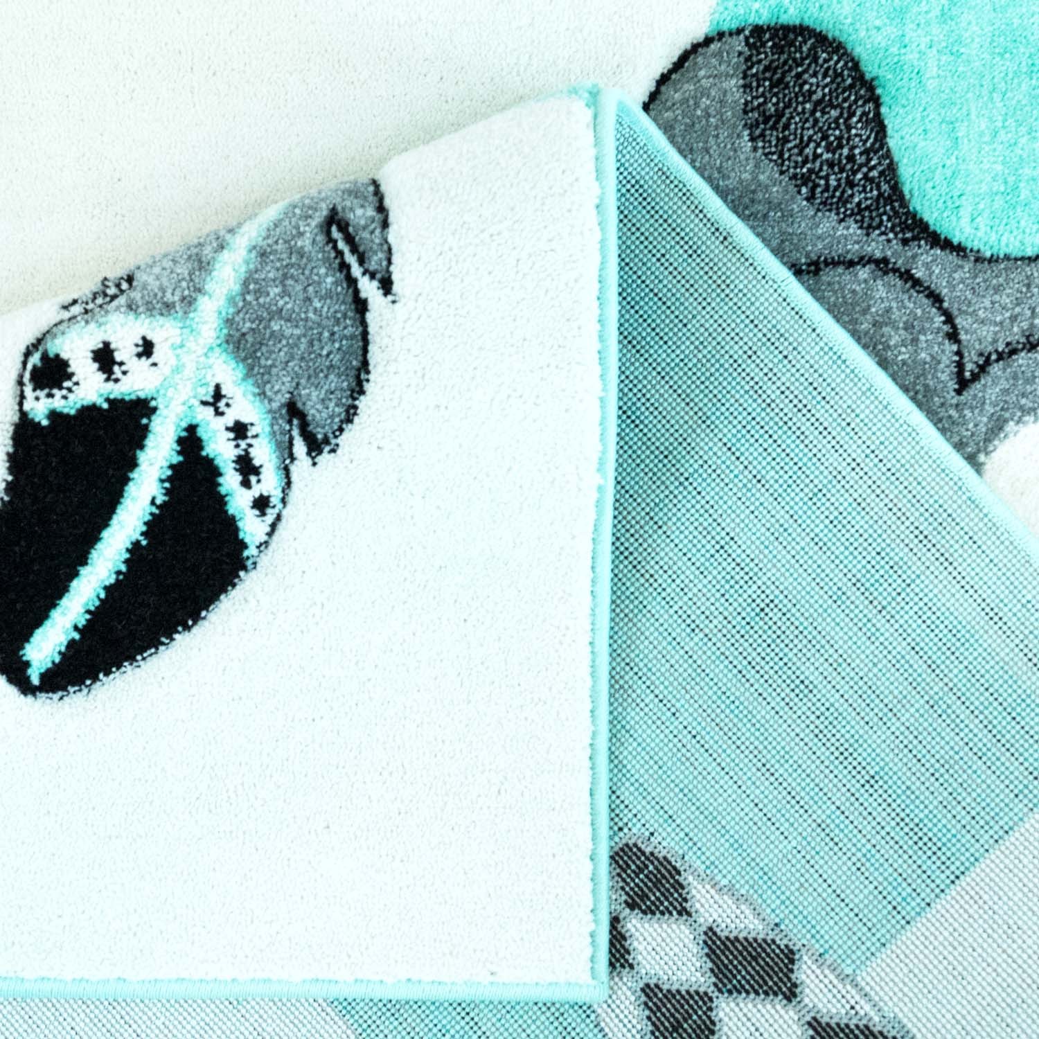 Kinderteppich BuenoTiermotiv Mint Indianer Bär Flachflor Modern Kinderzimmer