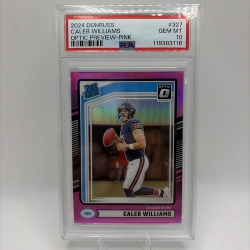 Panini Donruss 2024 Caleb Williams #327 Optic Preview Pink PSA 10 Bears