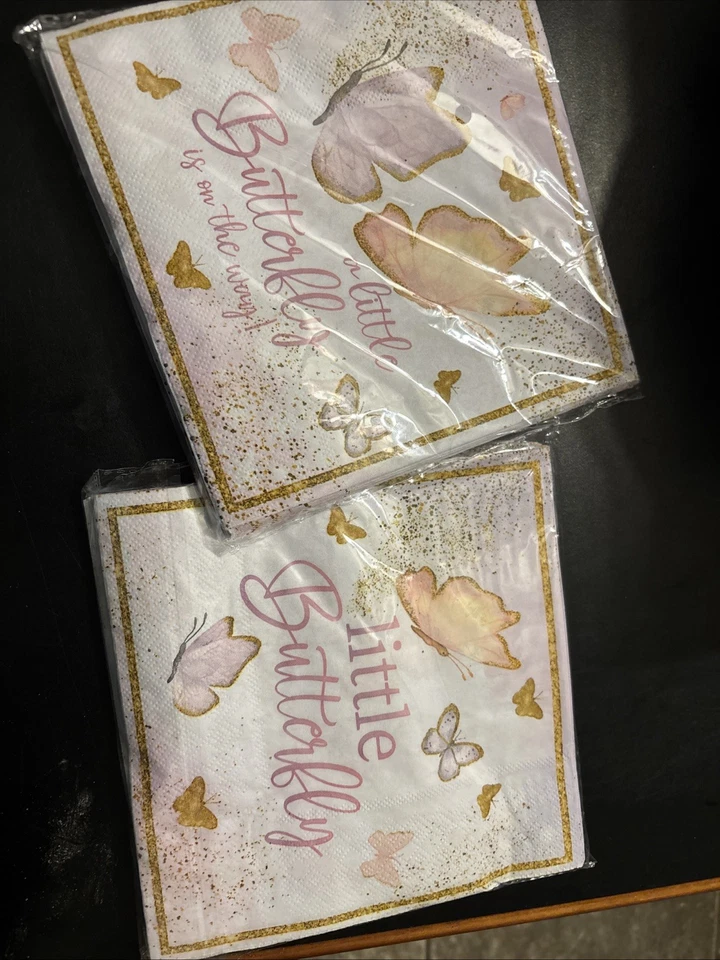 Decoraciones Mariposa Baby Shower - Una pequeña mariposa está en camino.Juego de 20 Foto 4 de 4