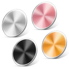 4 Pack Round Magnetic Car Mount Metal Plates with Strong Adhesive Sticker