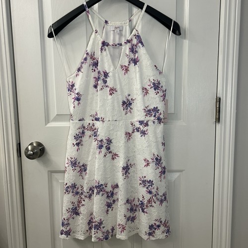 Lace Dress Womens Sz Medium Overlay White floral Cottagecore Fairy Angelcore NEW - Picture 2 of 9