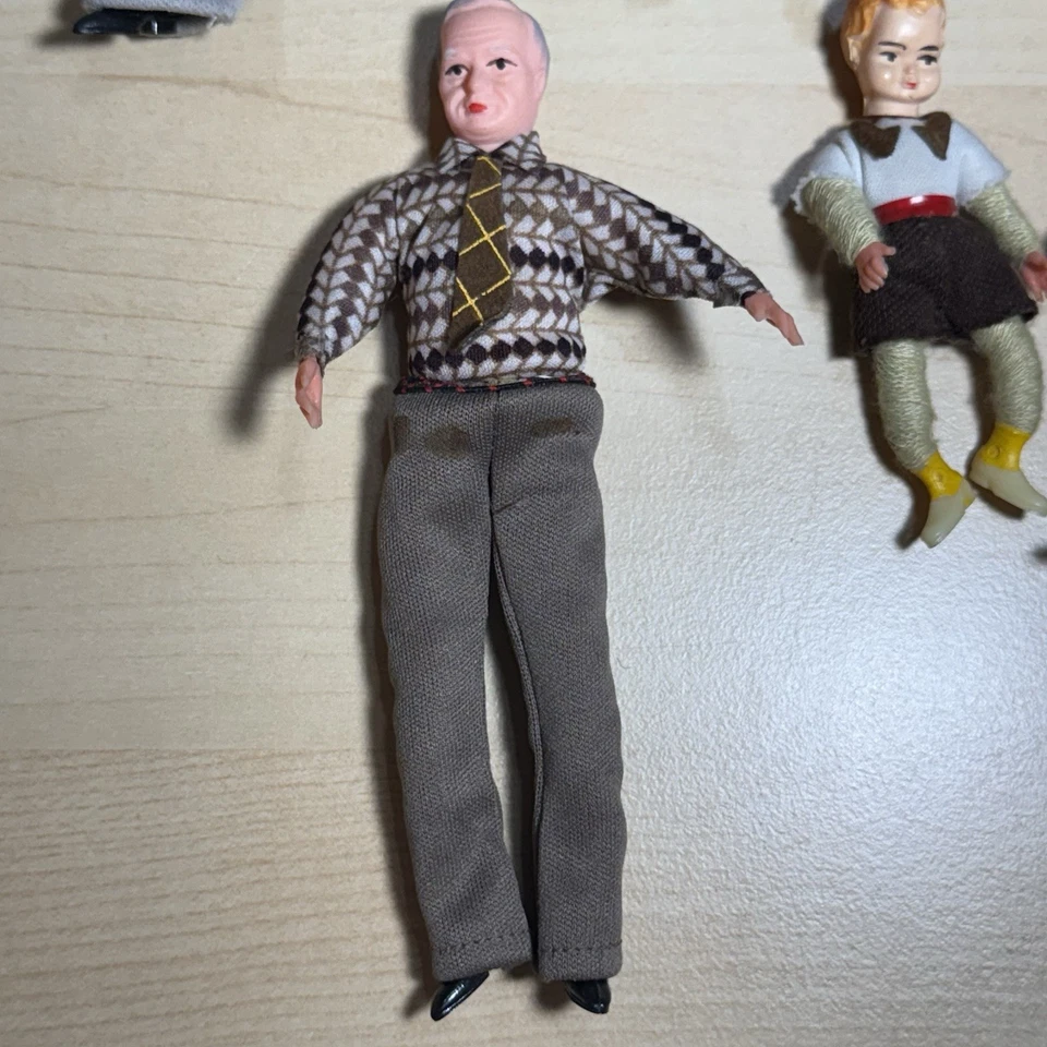 Muñecas Vintage Alemanas Caco Familia de 6 Hilos Envueltos - pies de metal Foto 4 de 4