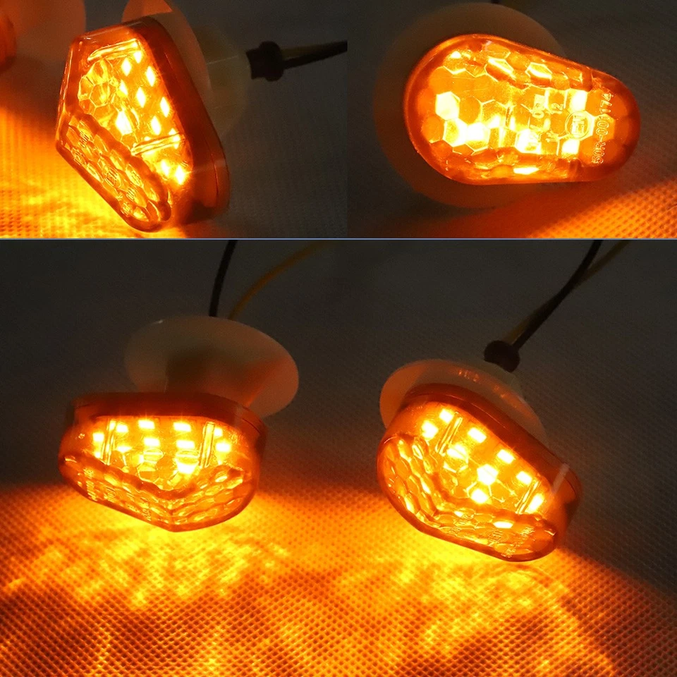 2PC Motorcycle LED Turn Signal Blinker Light For Yamaha FZ6R FZ1 YZF R1 R6 R6S — 第 3/4 张图片
