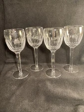 4 Tyrone Crystal Glasses Deramore Red Wine / Water Goblet 7 5/8 “ H  *Excellent*