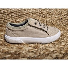 Boys Sperry Deckfin Jr. Toddler Boat Canvas Deck Shoes Size US 9M Khaki Tan