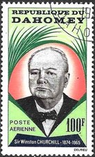 Timbre Personnages Churchill Dahomey PA32 o - 87061Z