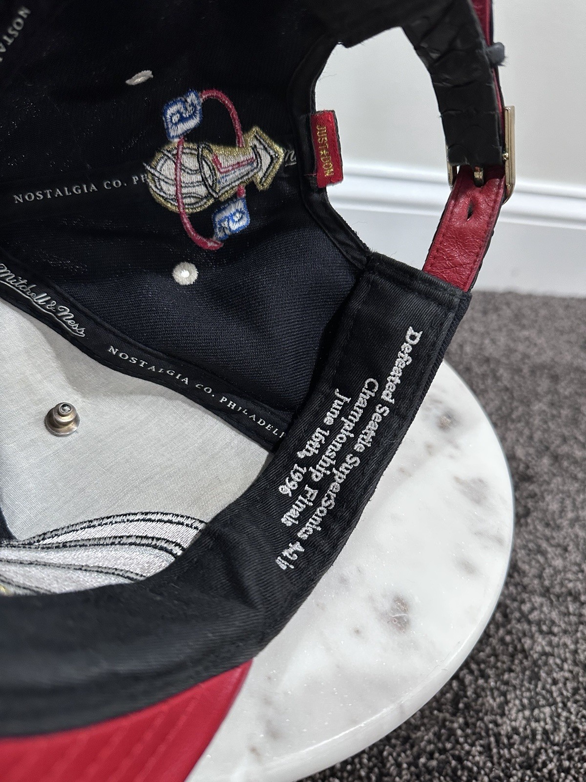 Just Don x Mitchell & Ness NBA Chicago Bulls ‘96 Black Hat image 9