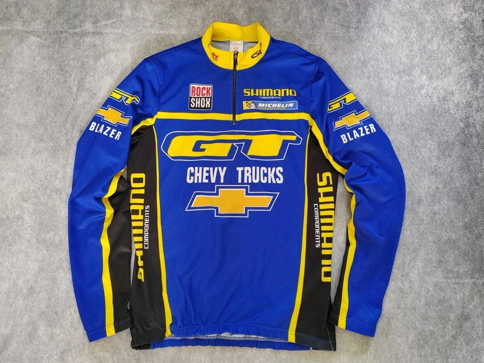 De Marchi Rock Shox GT Chevy Trucks Shimano Adults Cycling Jersey Size Medium - Image 4 of 4