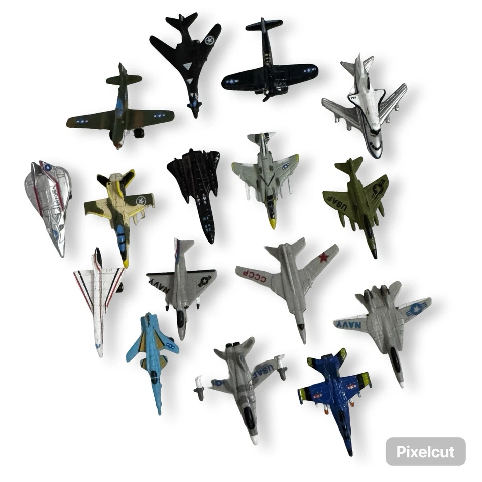 Vintage Micro Machines Aircraft Lot of 16 WWII Jets Bombers Fighters EUC Galoob - Image 2 of 4