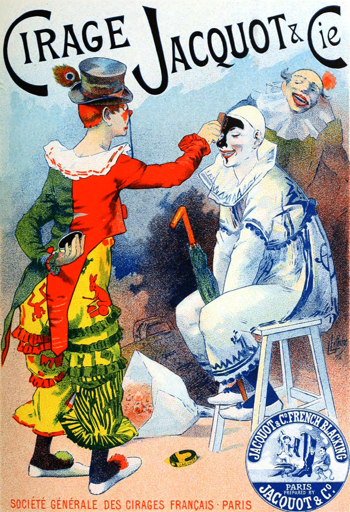Clown poster Vintage Art Nouveau 1890's French Poster 17
