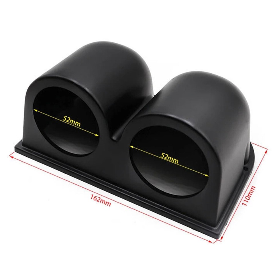 ♥ 2 Inch 52mm Car Gauge Pod Black Dual Hole Double Hole Car Meter