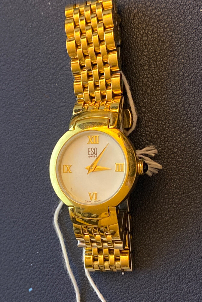 ESQ Esquire Swiss Watch Women Gold Tone MOP WHITE Round Dial  display picture 2