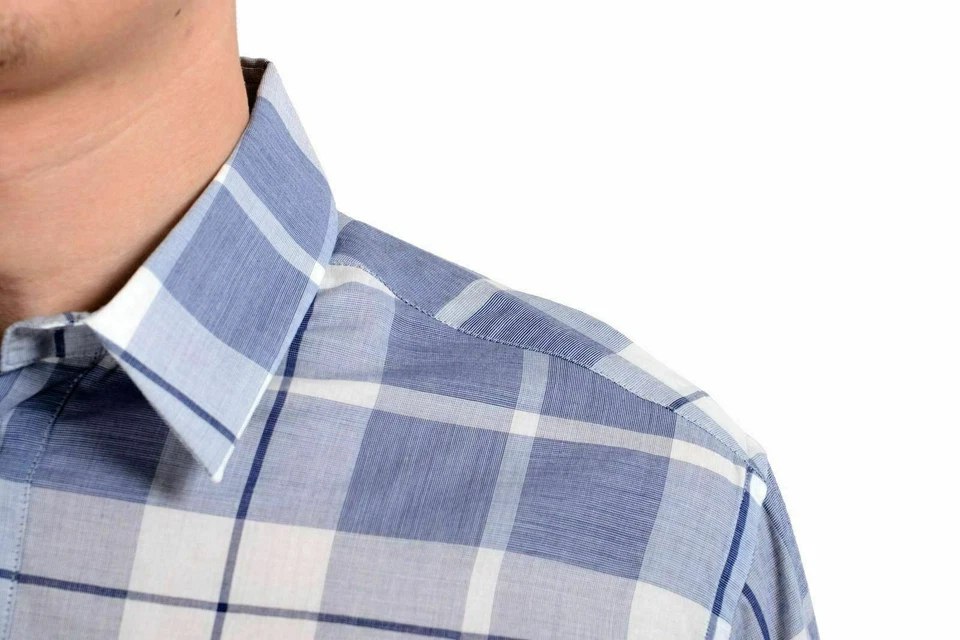 Camisa de vestir Dolce & Gabbana a cuadros con 1/2 botones para hombre talla 15,75 16 16,5 17 17,5 Foto 4 de 4