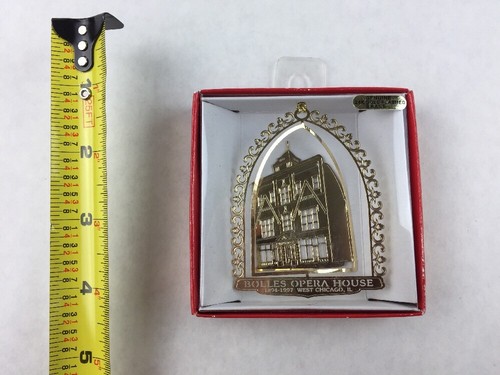Nations Treasures Bolles Opera House Illinois Brass Metal Souvenir Ornament - Picture 4 of 7