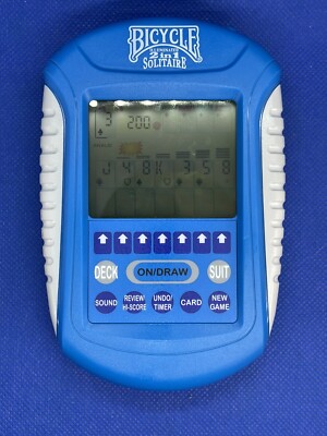 Bicycle Illuminated 2 In 1 Solitaire Techno Source Electronic Hand Held TESTED