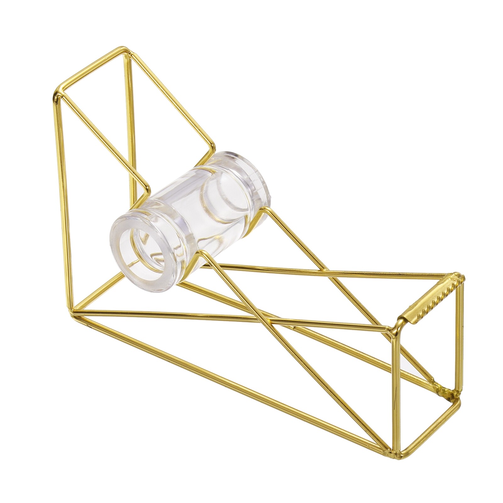 Desktop Tape Dispenser Metal Roll Tapes Cutter Desk Supplies Golden-image