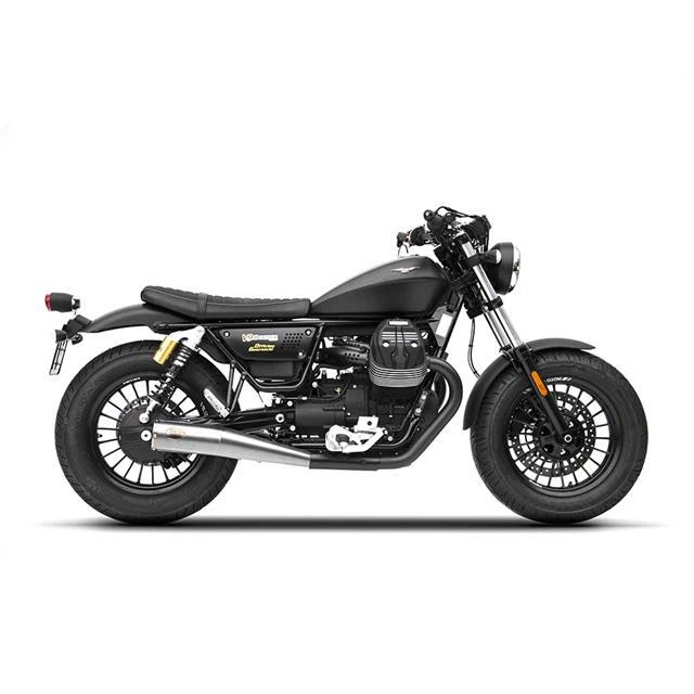 Zard Exhaust Slip On Polished Stainless Steel Moto Guzzi V9 Roamer