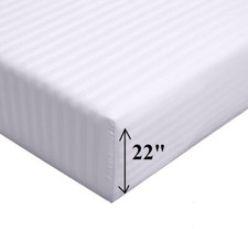Made in USA- Cotton Sheet Set- Extra Deep Pockets 22-Inches 608tc Bed Sheets