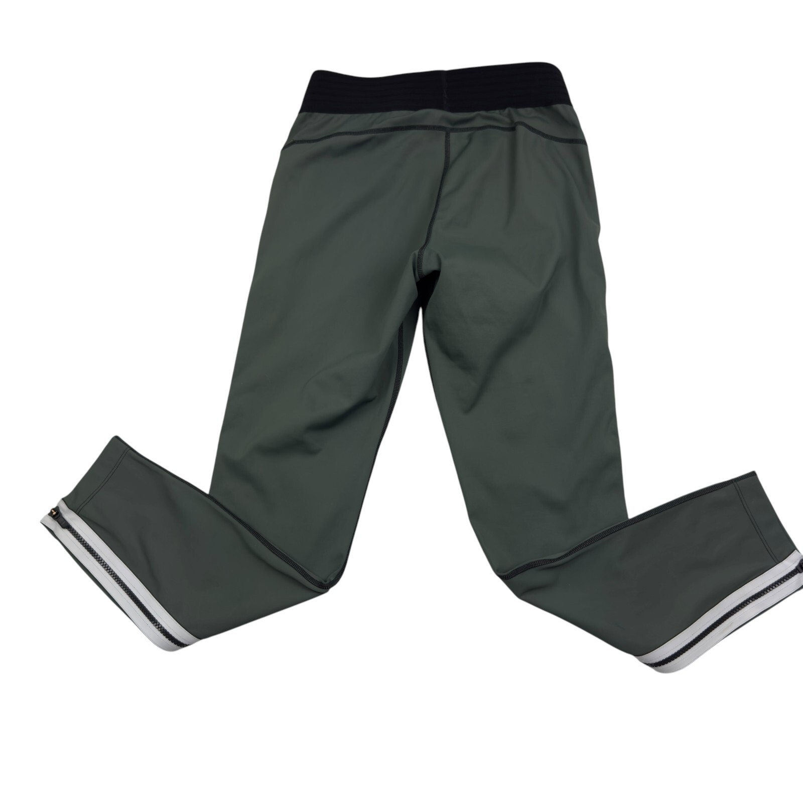 Athleta X Derek Lam 10C Parallel Green Zipper Leggings Women's Size Medium