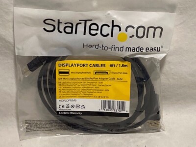 StarTech.com 6FT. Mini DisplayPort to DisplayPort Adapter Cable MDP2DPMM6 - NEW