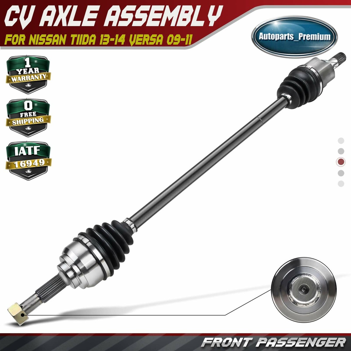 CV Axle Shaft Assembly for Nissan Tiida 13-14 Versa 09-11 1.6L