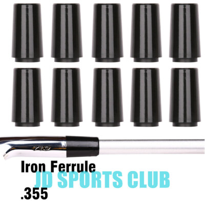 Custom Black Tip Size .355 Golf Ferrules For Taper Tip Iron Wedge Fit Taylormade