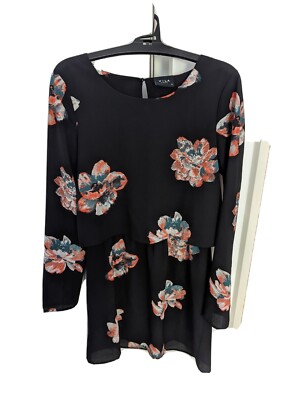 Vila Dress Xs Black & Floral