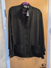 New with tags Chico's blazer, black with pinstripe