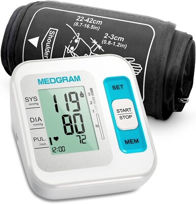 Upper Arm Blood Pressure Monitor Digital BP Cuff Machine Automatic Pulse Meter