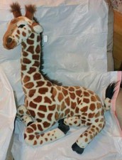 Laying WILD ADVENTURE GIRAFFE LG soft plush jumbo 26 in poseable realistic NEW