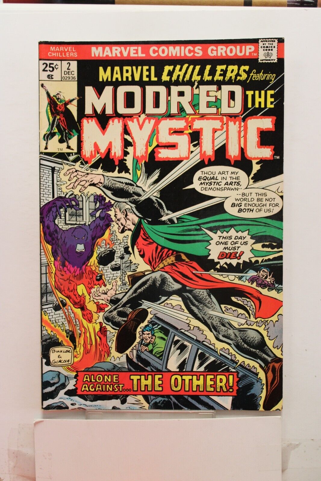 MARVEL CHILLERS #2 (1976) Modred The Mystic, John Byrne, Marvel Comics