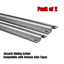 2x Sliding Gate Floor Track - Bolt Down, 3m Length, Compatible with 20mm Dia Whe