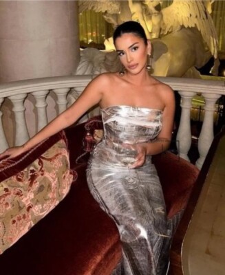 magnificum Silver×(Michelle×Zara F3) ZARA WOMAN NWT SS23 SILVER METALLIC STRAPLESS DRESS XS S 3152/390