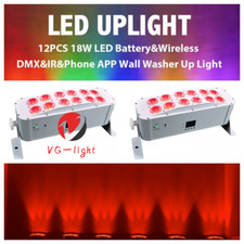 2pc 12X18W 6in1 RGBWA UV 4x18w Wireless Par Light DMX Battery Powered Uplight