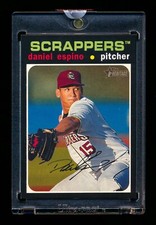 2020 TOPPS HERITAGE MINORS DANIEL ESPINO RC BLANK BACK W/COA GUARDIANS #1/1!