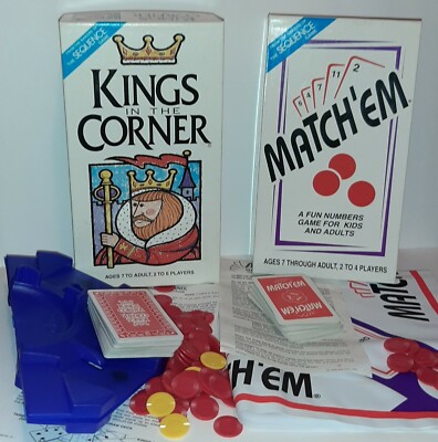 Kings In The Corner & Match'Em Games By Sequence JAX School MATH Learning