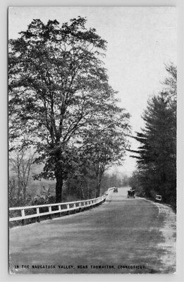 Conoco Station Ad Naugatuck Valley Thomaston Connecticut Cars VTG UNP Postcard