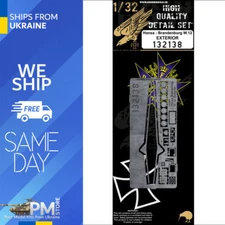 HGW 132138 1/32 Photo-etched Hansa-Brandenburg W.12 Exterior for Wingnut Wings