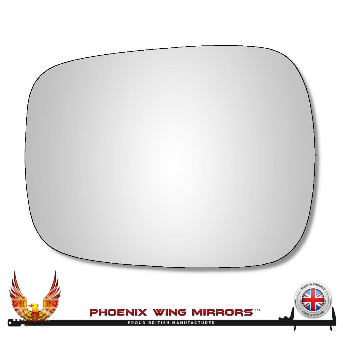 Left Hand Passenger Side Renault Kangoo 2003-2008 Convex Wing Mirror Glass