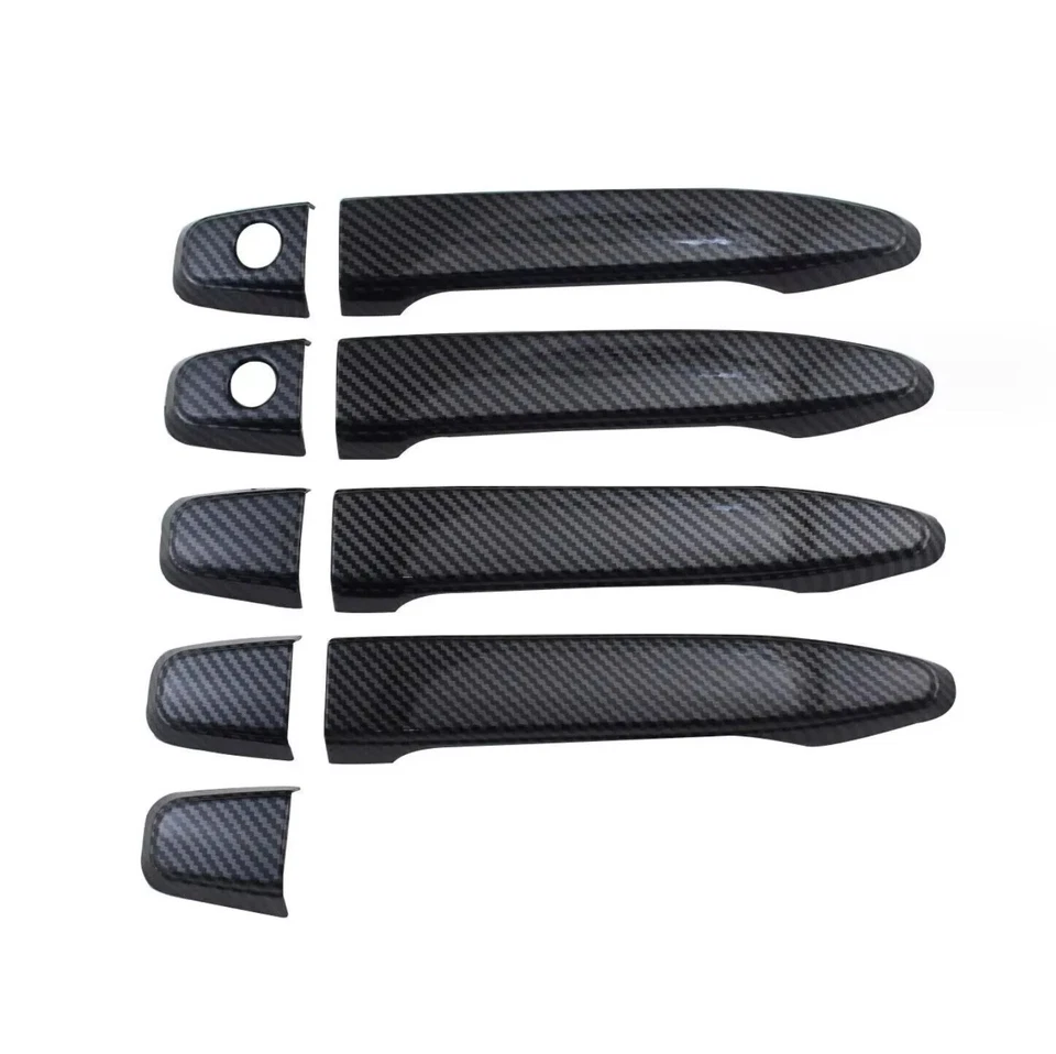 Отделка из углеродного волокна для зеркала заднего вида дверной ручки крышки для 03–09 Toyota 4Runner 11p - Изображение 3 из 4