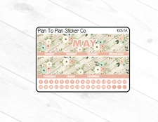 1005-5A~~May 7X9 Monthly View Kit Planner Stickers.