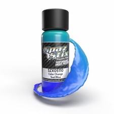 Spaz Stix Teal/Blue Color Changing Airbrush Ready Paint 2oz Bottle SZX05110