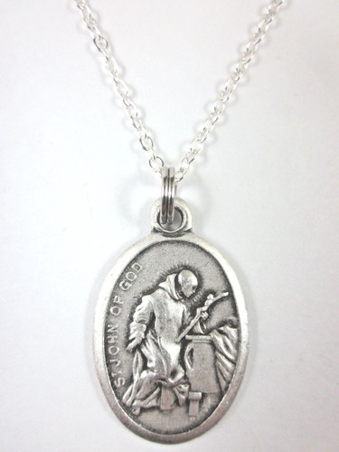 St John of God Medal Pendant Necklace 