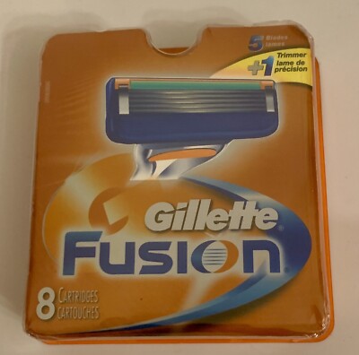 8ct Gillette Fusion Men's 5 Blade Razor Refill Cartridge - New