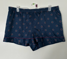 Jenni Intimates Women's Blue Floral Silky Sleep Shorts Size XXL