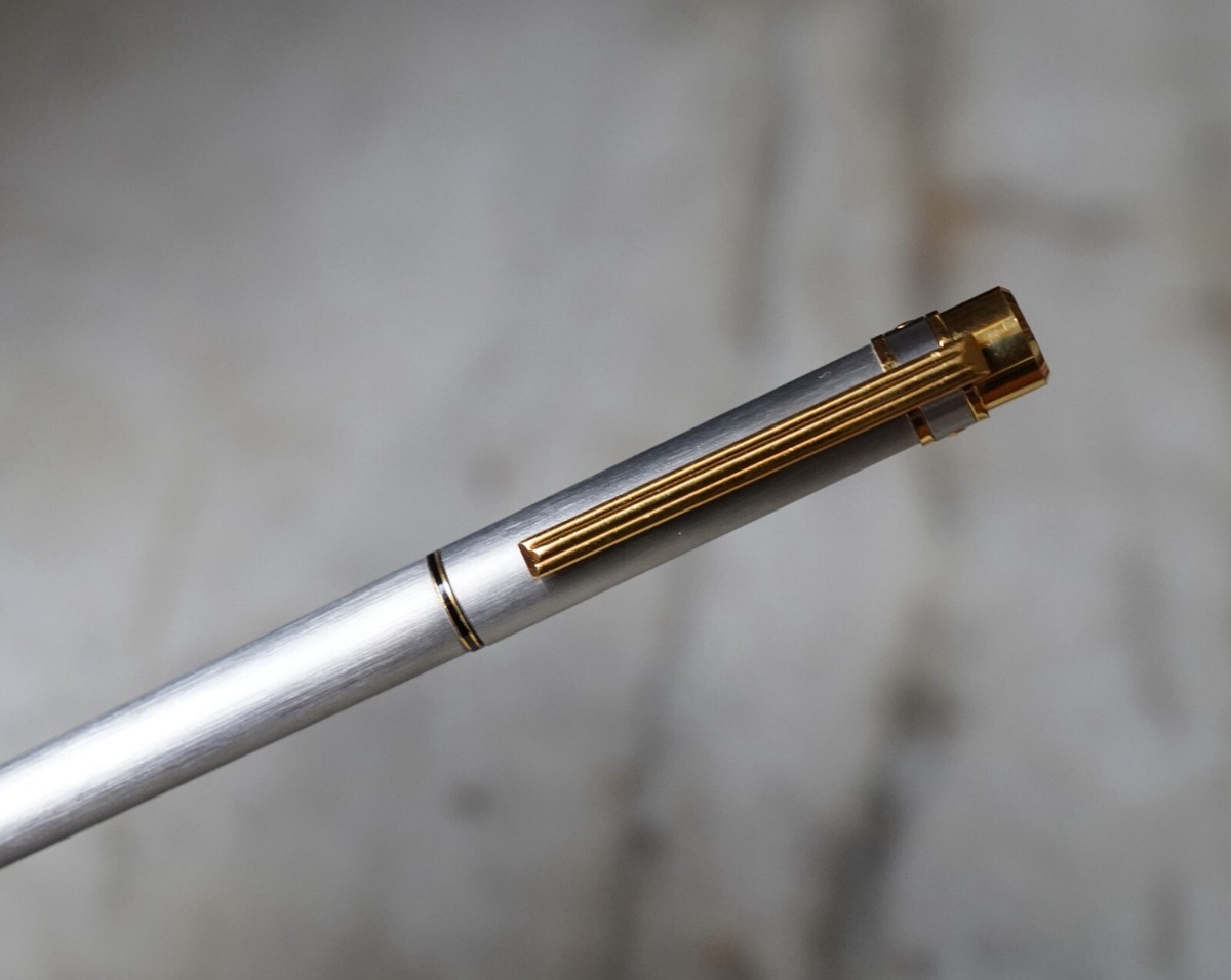 Magnificent Cartier Trinity Metal Brush Fountain Pen 18K Solid Gold Nib