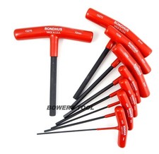 Bondhus 8pc 6in. T Handle Hex Wrench Set Metric 2-10mm MADE IN USA 15287