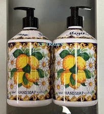 (2-Pack) HOME & BODY ~ MEYER LEMON Cleansing HAND SOAP Wash ~ MADE IN USA
