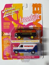 JOHNNY LIGHTNING SCHWINN MONGOOSE - 1965 VOLKSWAGEN BUS / 1976 FORD ECONOLINE VB