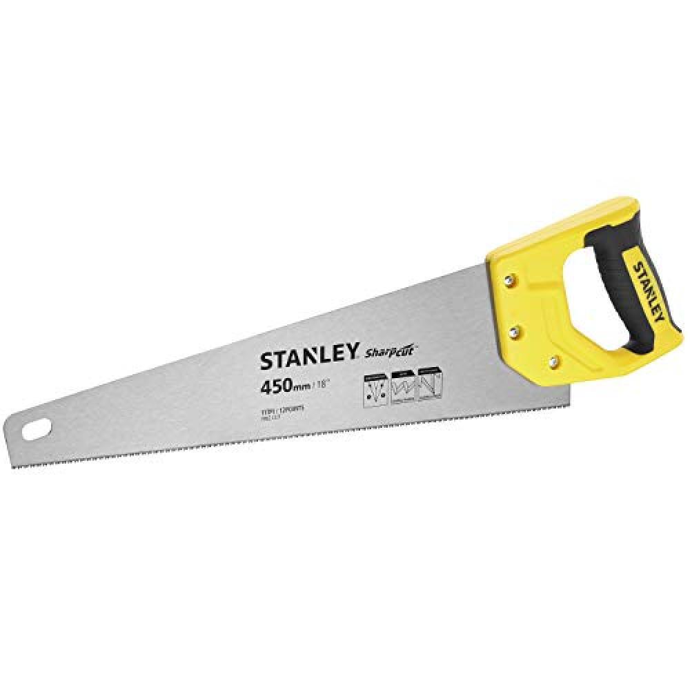 (TG. 450mm) STANLEY STHT20370-1 Serrucho Universal 18”/450mm 11TPI, Multicolor